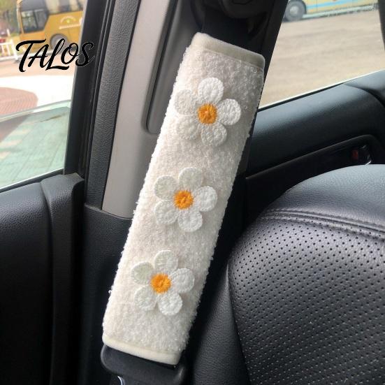 Cute Flower Seat Belt Cushions Floral Pads for Car, Soft Mesh Shoulder Skin Friendly Seatbelt Padding Strap Covers, Comfortable Universal Protective
