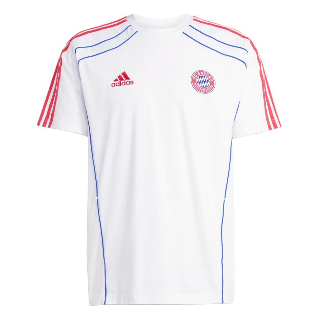 Adidas FC Bayern UBP Logo Buchstaben Fußball Rundhals Raglan Kurzarm T-Shirt Herren T-Shirts Weiß JF0587