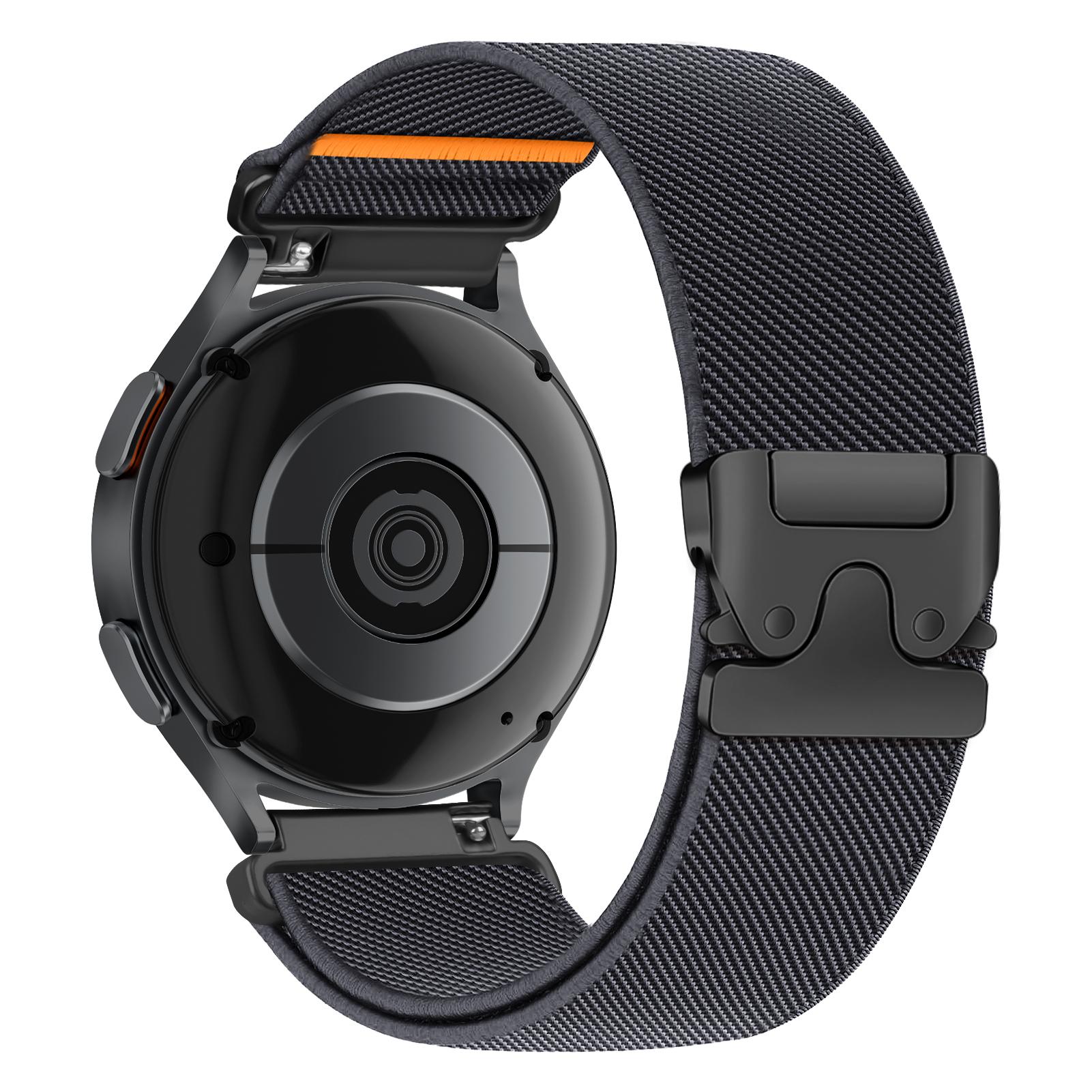 

Парашютные ремешки для Samsung Galaxy Watch 7/FE/5/pro/6/4/Classic/active 2/Gear s3 Браслет Huawei watch GT 3 4 5 20мм 22мм Лента Galaxy 46mm-Gear S3 темно-серого
