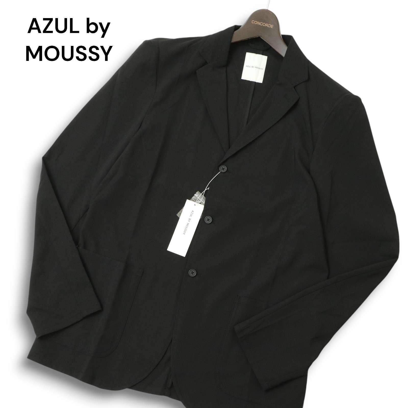 [New, unused] AZUL by MOUSSY Year-round 100% Poly Uncon Tailored Jacket Sz.M Men s Black