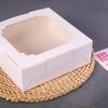 Pastry Box with Window, Kraft Paper Cake Packaging for Egg Yolk Crisps