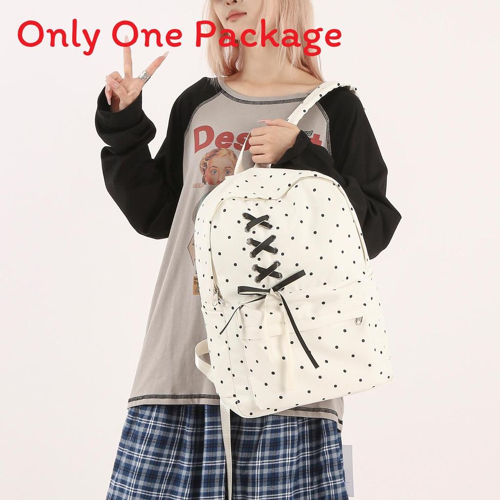 Jugendlicher Polka-Dot-Rucksack mit Stoff für Schulkinder