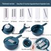 9-in-1 Multifunctional Vegetable Cutter and 12-Piece Grater Set for Potato and Carrot Shredding