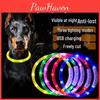 Rechargeable Dog Luminous Collar Antilost Night Light For Small Medium Large Dogs