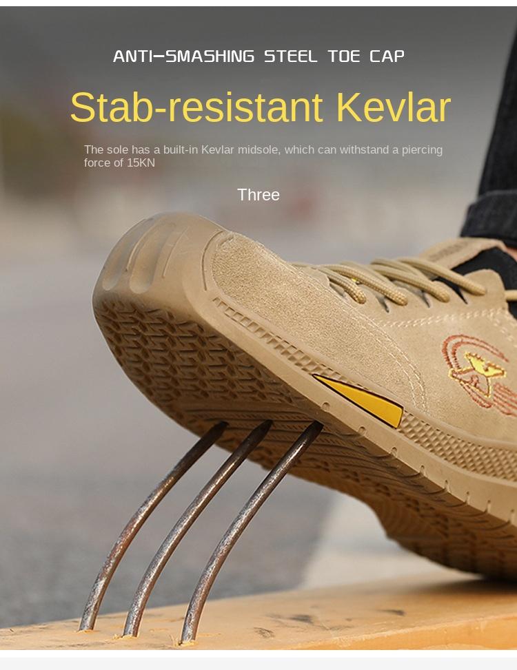 Safety Shoes Men's Safety Shoes Anti-Smashing and Anti-Penetration Steel Toe Cap Comfortable Breathable Work Shoes