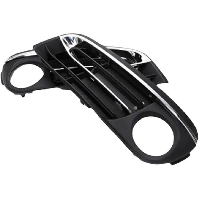 4Pcs/Set Front Bumper Fog Light Lamp Chrome Grill, Compatible For BMW 5 Series F10 F11 F18 LCI 2014 2015 2016 2017 51117331737 51117417785(A)