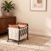 Foldable Telescopic Storage Trolley, Steel Pipe & Oxford Cloth Storage Basket, Canvas Storage Organizer