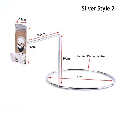 1Pcs Durable Wall Mounted Cap Holder Rack Stand Organizer Storage Display Hat Bracket Metal Black/Silver Helmet Hanger