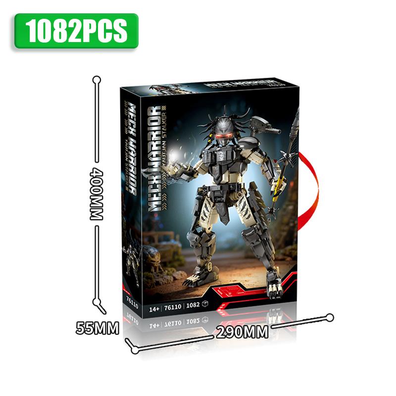Creative 1082Pcs Mecha Warrior Monster Robot Figures Building Blocks Ideas Fighter MOC Bricks Collection Toys For Boy Adult Gift
