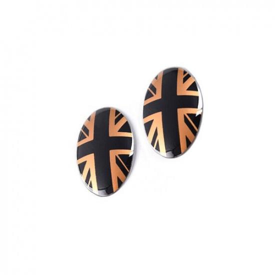 2PCS Central Console For Mini Cooper Clubman F54 Gear Shift Knob Trim Black Gold