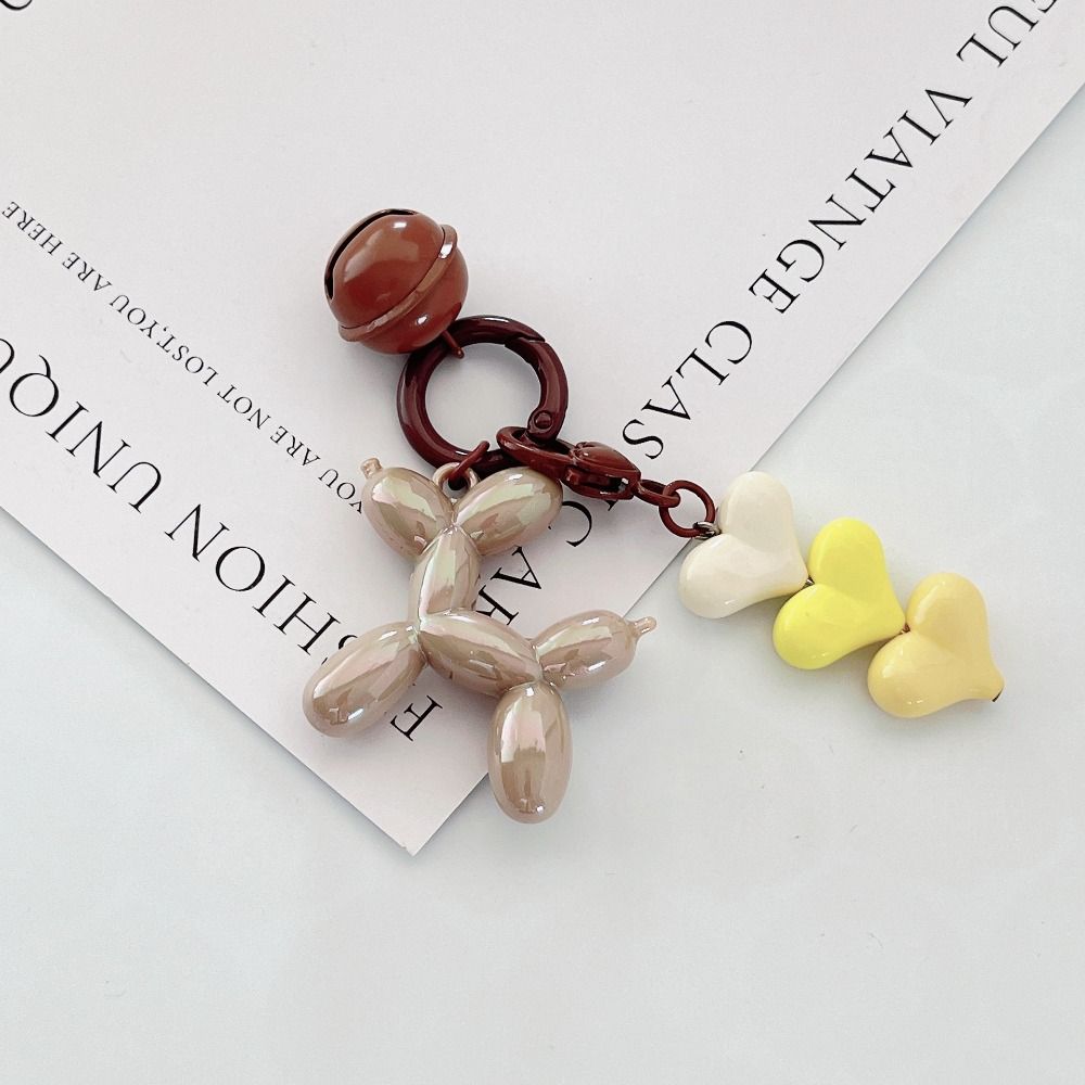 Cute Jelly Dog Key Chain Kawaii Love Puppy Keyring Creative Dog Balloon Keychain  Car Key