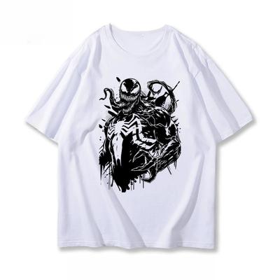 Marvel Venom 1 Movie Trendy Casual Printed Short-sleeved T-shirt for Men and Womencasual and Fashionable Short-sleeved Top