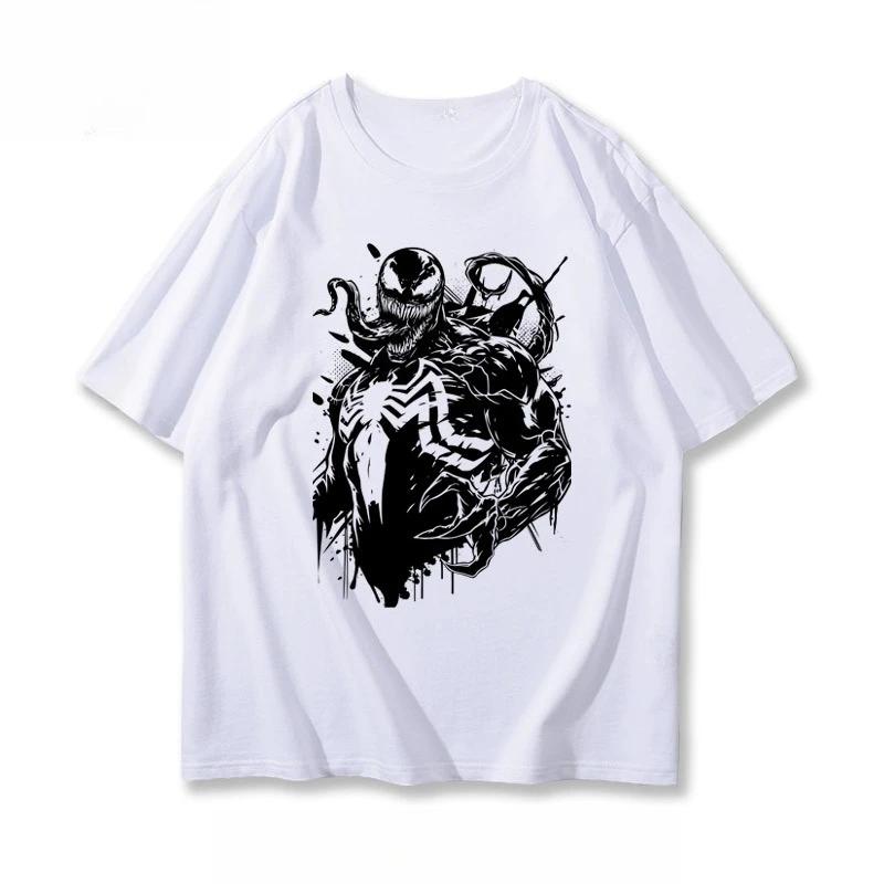 Marvel Venom 1 Film T-shirt Casual Trendy Stampata a Maniche Corte per Uomini e Donne Top a Maniche Corte Casual e alla Moda