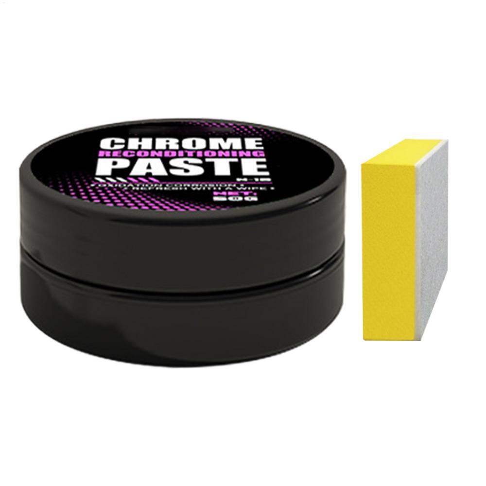 Car Metal Chrome Shine Polish for Car 50g Chrome Cleaner Paste Automotive Repair Agent Rust Remover for Wheels Trim Bumpers