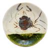 Mino Ware Japanese Plate by Nakagaki Renji, 17.5cm, with Oribe-style Crab Motif (043-0104)