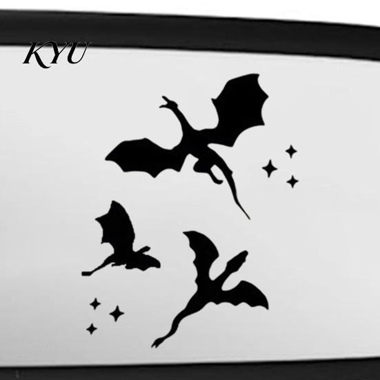 Waterproof Vinyl Decal for Trucks Flying Bat Car Rearview Mirror Stickers, PVC Decals Vehicle Versatile Surfaces Exterior Decoration, Halloween Theme