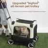 Large Pet Rolling Carrier with Wheels Multi-Cat Travel Trolley Bag Spacious Dog Carrier Backpack Portable Car Seat Pet Stroller