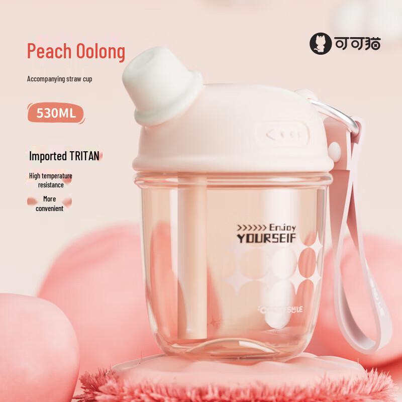 Coco Cat DUDU Portable Straw Glass Bottle