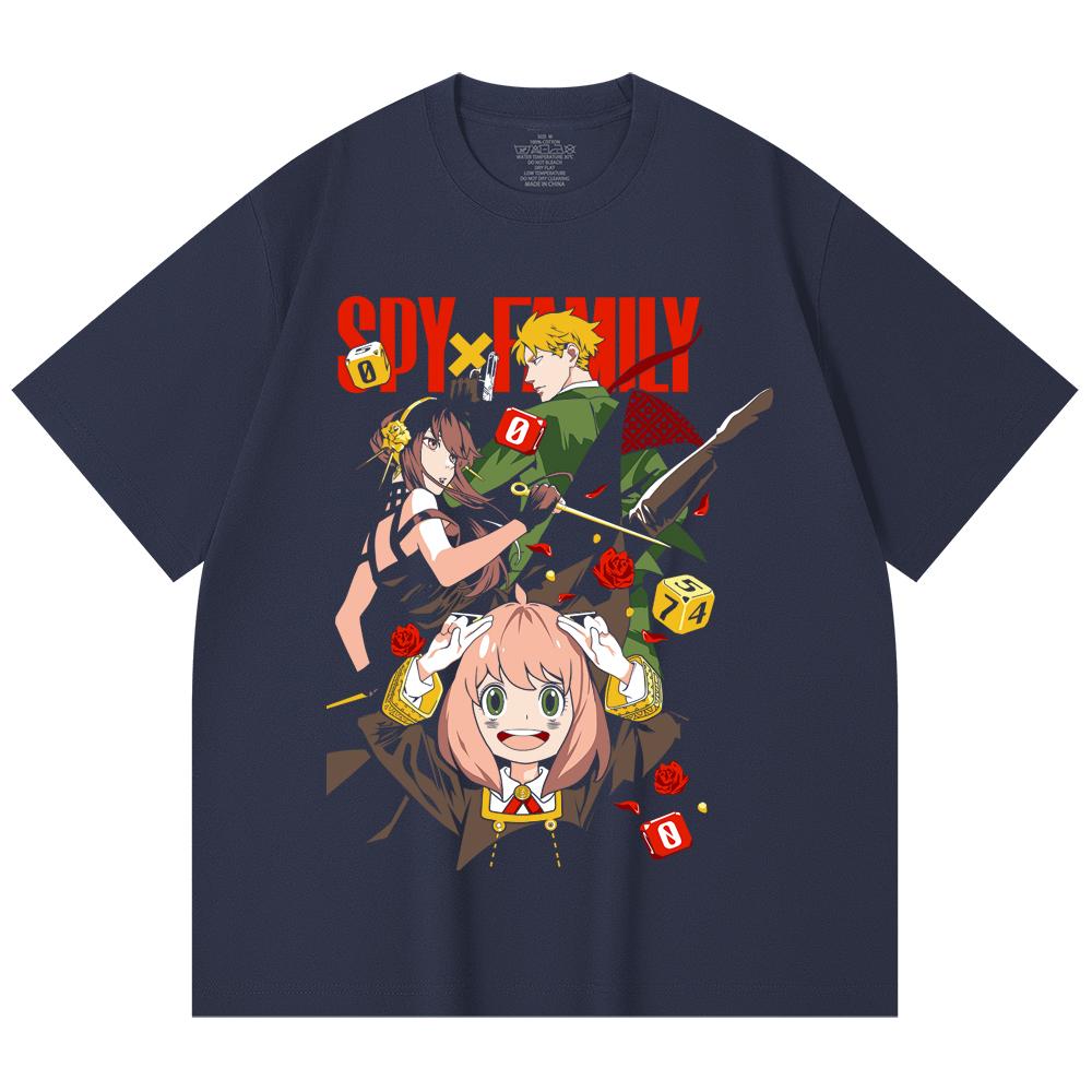 230 Gsm 100% Cotton Spy x Family V2 Print Unisex Heavy Cotton T Shirt