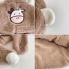 Winter Baby Scarf Hat One Piece Cute Cartoon Kids Plush Ear Protection Cap Boys Girls Warm Headgear Children Hooded Beanies
