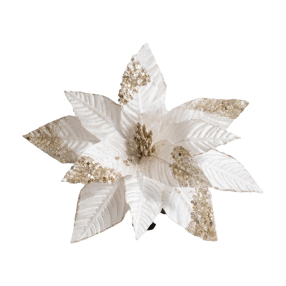Decorative Flower Pick Artificial Poinsettia Poinsettia Tree Decoration  Christmas Tree Decorating