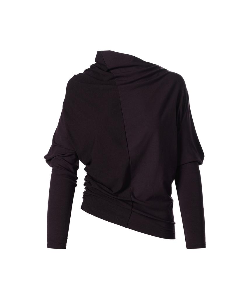 THEVINYLHOUSE Twisted Drape Top(W) Purple