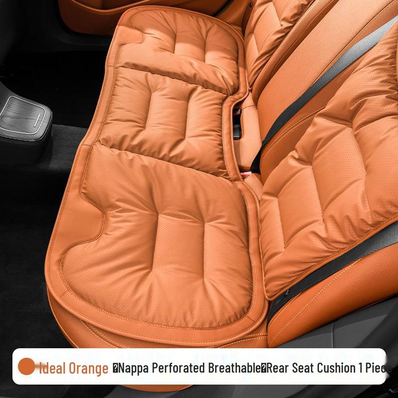Luxury Nappa Leather Non-Slip Car Seat Cushions for Five-Seater - Thickened Design for Front and Rear Seats