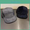 Simple Color Solid Neutral Corduroy Neutral Flat Brimmed Baseball Cap For Autumn