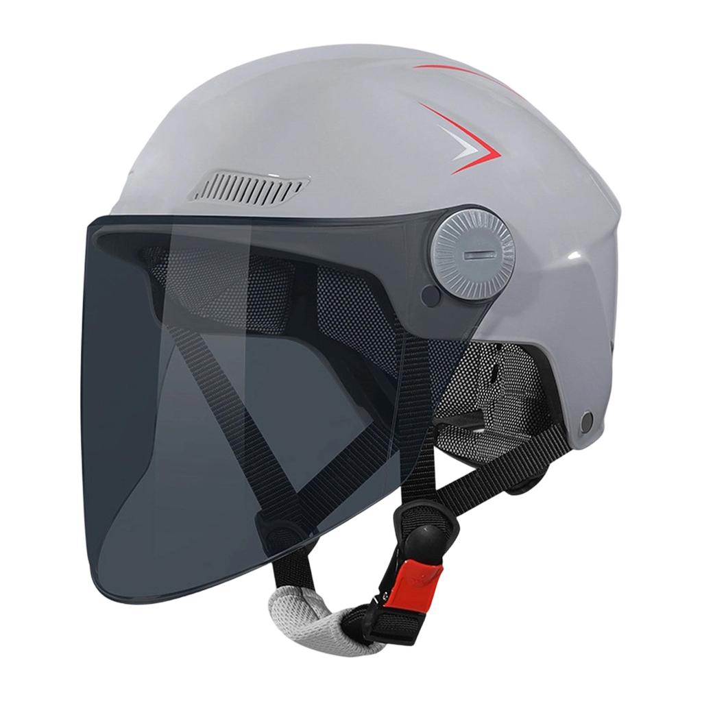 Unisex Summer Half Helmet for Scooter , Lightweight Breathable with Sun Visor for Sun