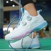 New Table Tennis Shoes Rotating Buckle Badminton Shoes Men's and Women's Outdoor Sports Running Shoes Tennis Training Shoes Carbon Sole