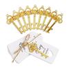 10pcs  Gold Wedding Bottle Key Opener with Tag Antique Copper Bottle Key Opener Wedding Souvenir Decor Gift Party Favor Supplies