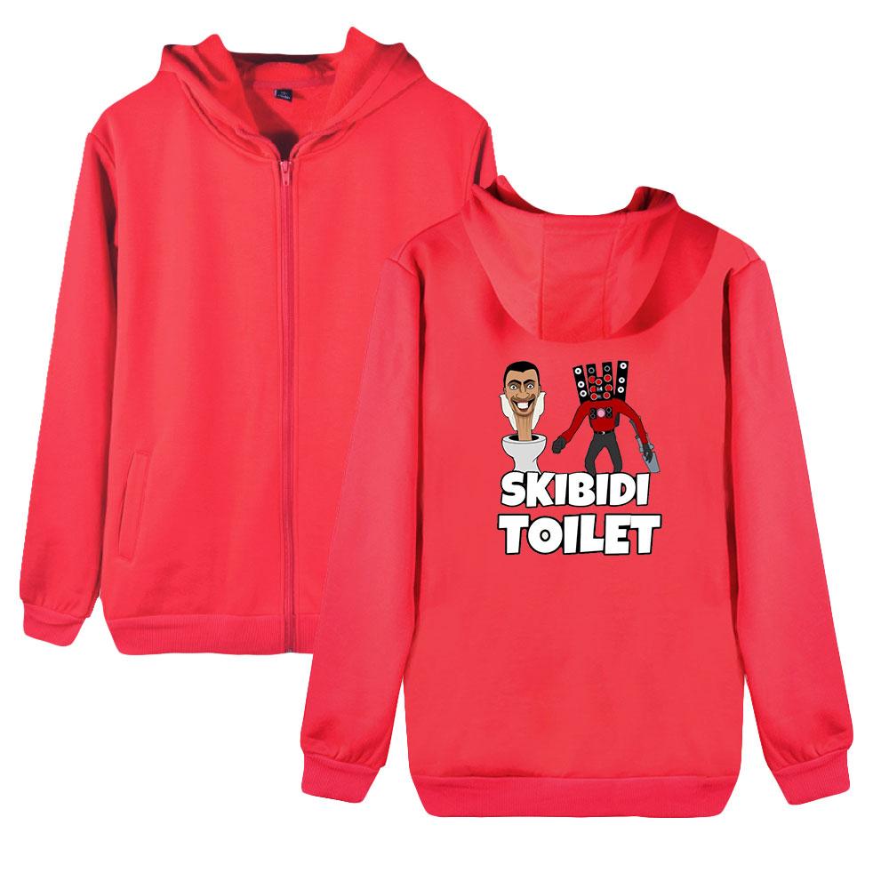 

Жіночі чоловічі куртки Skibidi Туалет Пальто з капюшоном Повсякденні світшоти на блискавці Чоловічий спортивний костюм Модна куртка Чоловічий одяг Верхній одяг XXS червоний