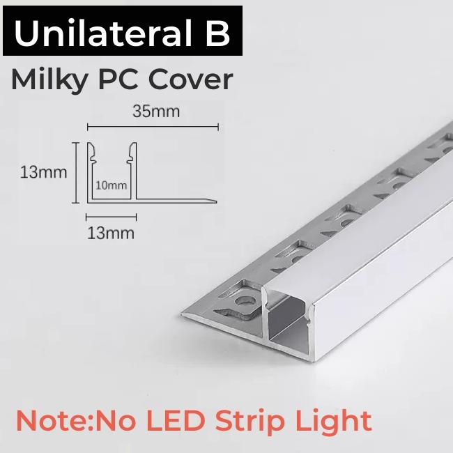 0.5m/1m Embedded Frameless LED Aluminum Profile Ceiling Backlight Channel Black Diffuser Floor Wall Decor Linear Bar Strip Light