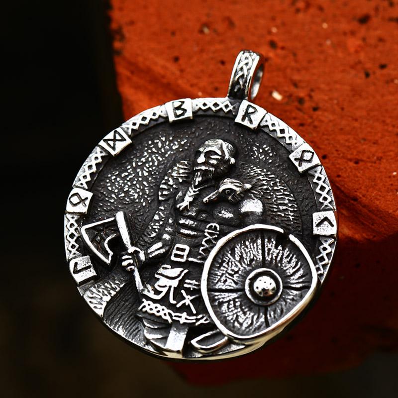 

New Fashion 316L Stainless Steel Skull Viking Navigation Pendant For Men Viking Vegvisir Pendant Vintage Heavy Solid Jewelry