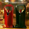 1pc Wine Packaging Bags Gift Bags Vintage PU Leather Tote Wine Bags Drinking Accessories Tote Gift Bags For Friends
