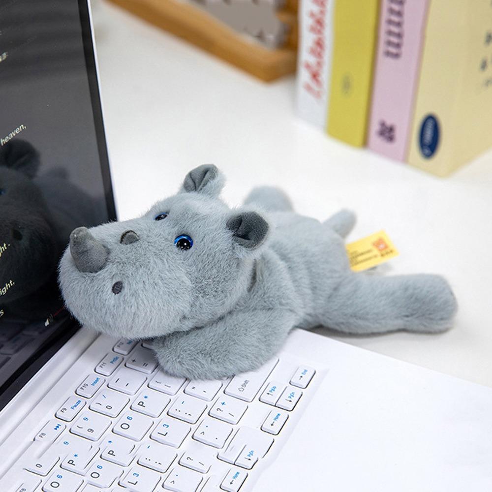 Wrist Pad Rhino Doll Pendant Animal Rhino Plush Doll Creative Rhino Plush Toy  Kids Gifts