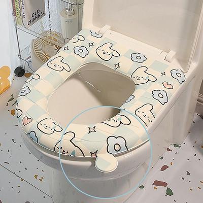 Anneau de siège durable Couvercle de siège de toilette Lavable Coussinet de siège de toilette en forme de U Imperméable Coussin de couvercle de toilette Salle de bain
