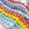 Colorful AB Ceramic Heart Beads for DIY Bracelets, Necklaces, Earrings, and Jewelry Accessories