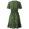 Womens Leopard Print  Dress Ladies Sexy Wrap Dress Clubwear Party Dress