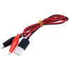 1Pc Alligator Test Clips Clamp To Usb Male Connector Power Supply Adapter Cable