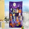 Halloween Bluebird Party Customize Text Beach Towel Quick-Dry Soft Microfiber Perfect for Traveling Yoga Camping and Swimming