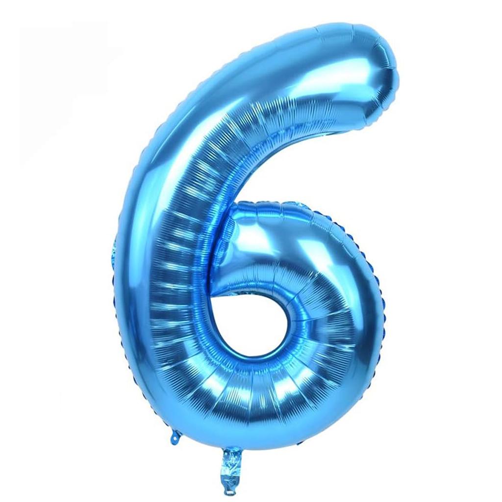 40 Inch Giant Blue Digital Balloons 0-9, Anniversary Party Decoration Supplies, Birthday Balloons