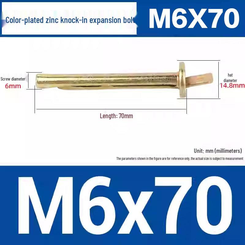 M6 Hammer-In Dübel Spreizdübel für Zementwände