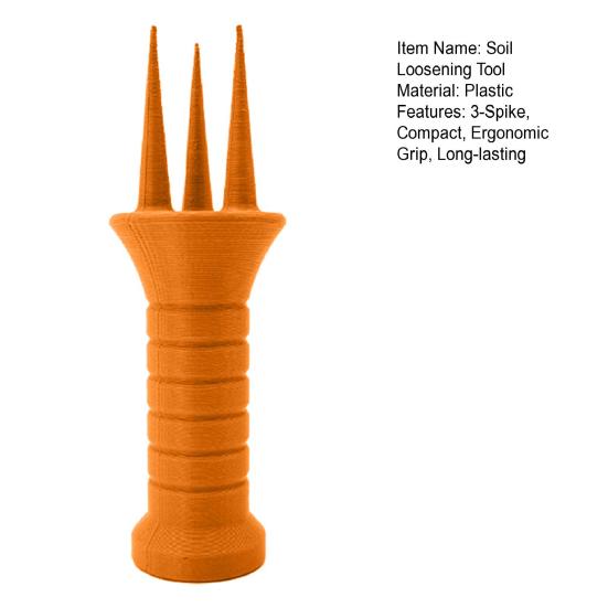 Handheld Soil Aerator 3-Spike Soil Loosening Tool Manual Mini Soil Aerator for Houseplants Small Flower Beds Vegetable Patches
