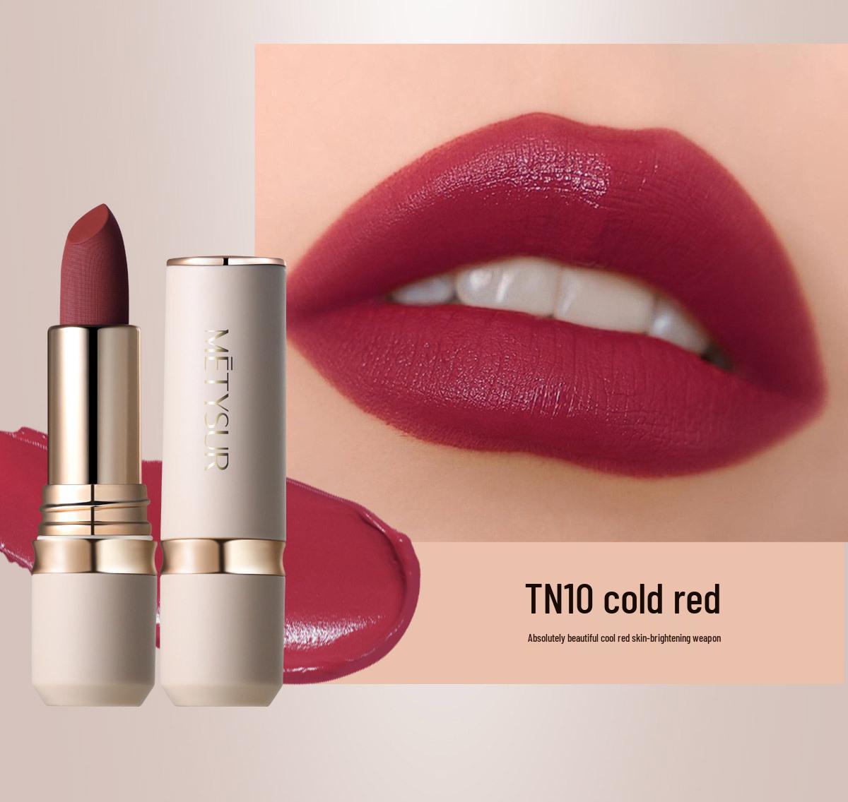 

METYSUR White Truffle Rose Essential Oil Long-Lasting Moisturizing Lipstick MT6061 3.8g