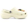 Crocs Classic Platform Clog EVA Ice Cream Cloud Beach Versatile Casual and Comfortable Hole Shoes Women's Bone White