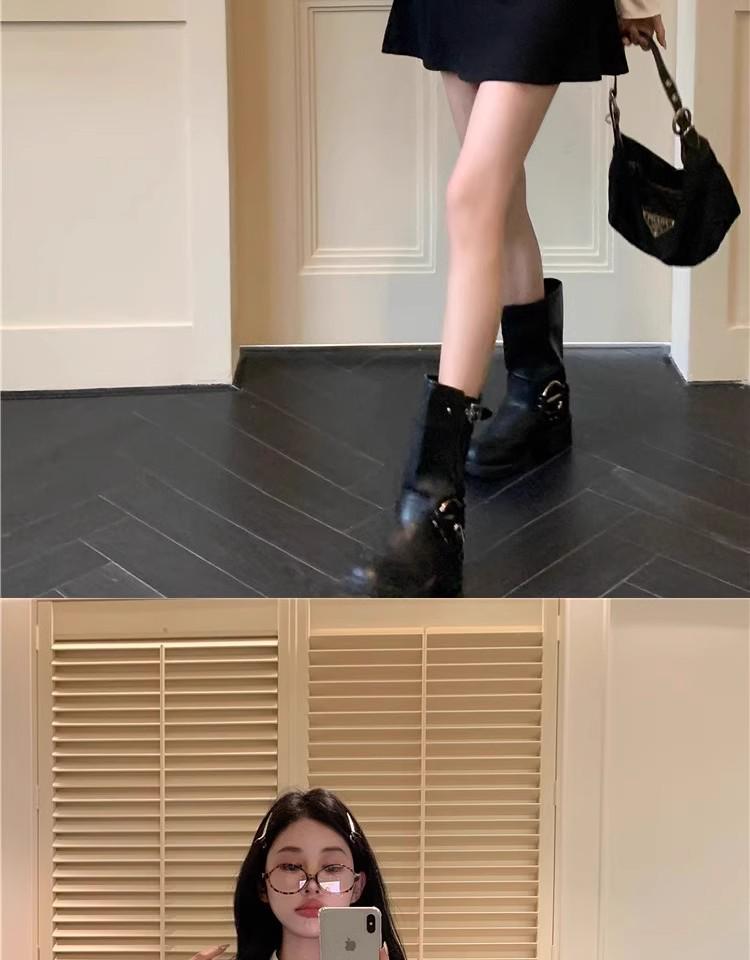 Korean Fashion Faux Two-Piece Shirt Dress – Chic Autumn/Winter Style with Unique Design and Short Skirt for Women