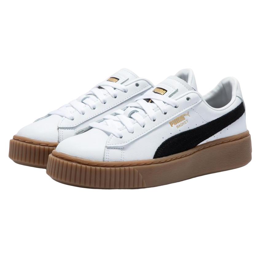 New PUMA Basket Platform L 'White' Women's 394369-01