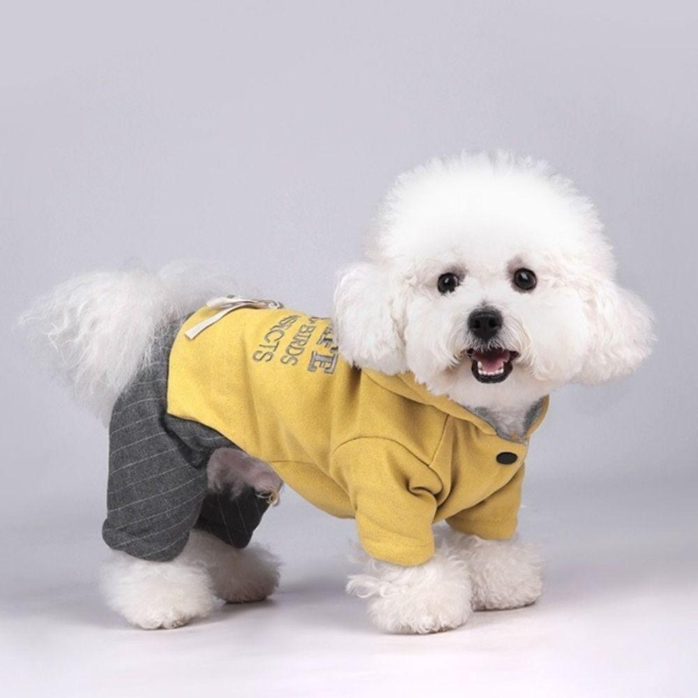 Fashion Thickened Four-legged Dog Clothes Warm Soft Dog Dog Hoodie with Hat Comfortable Dog Jumpsuits For Pets