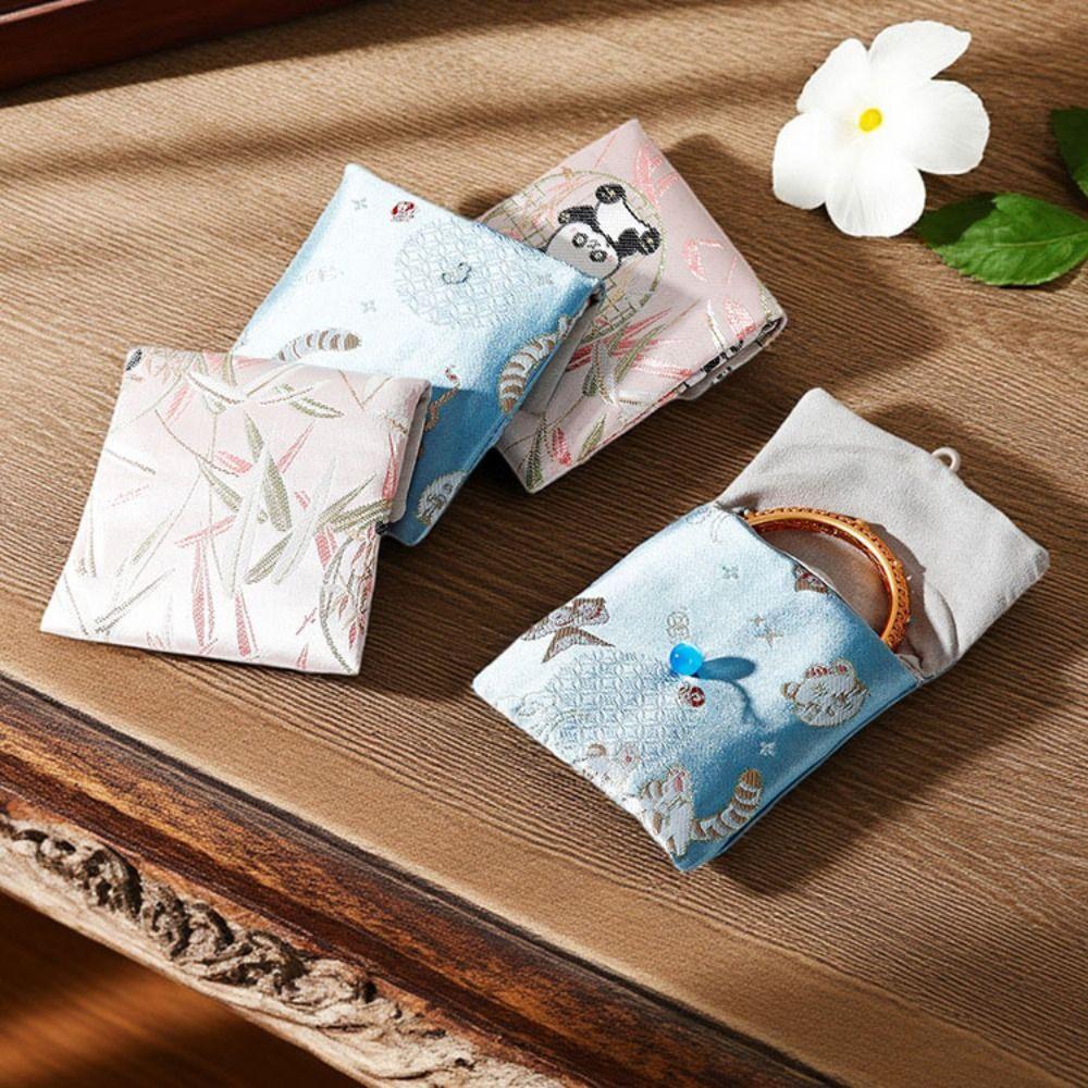 Rings Necklace Jewelry Packing Bag Chinese Style Jewelry Holder Earrings Storage Case  Vacation